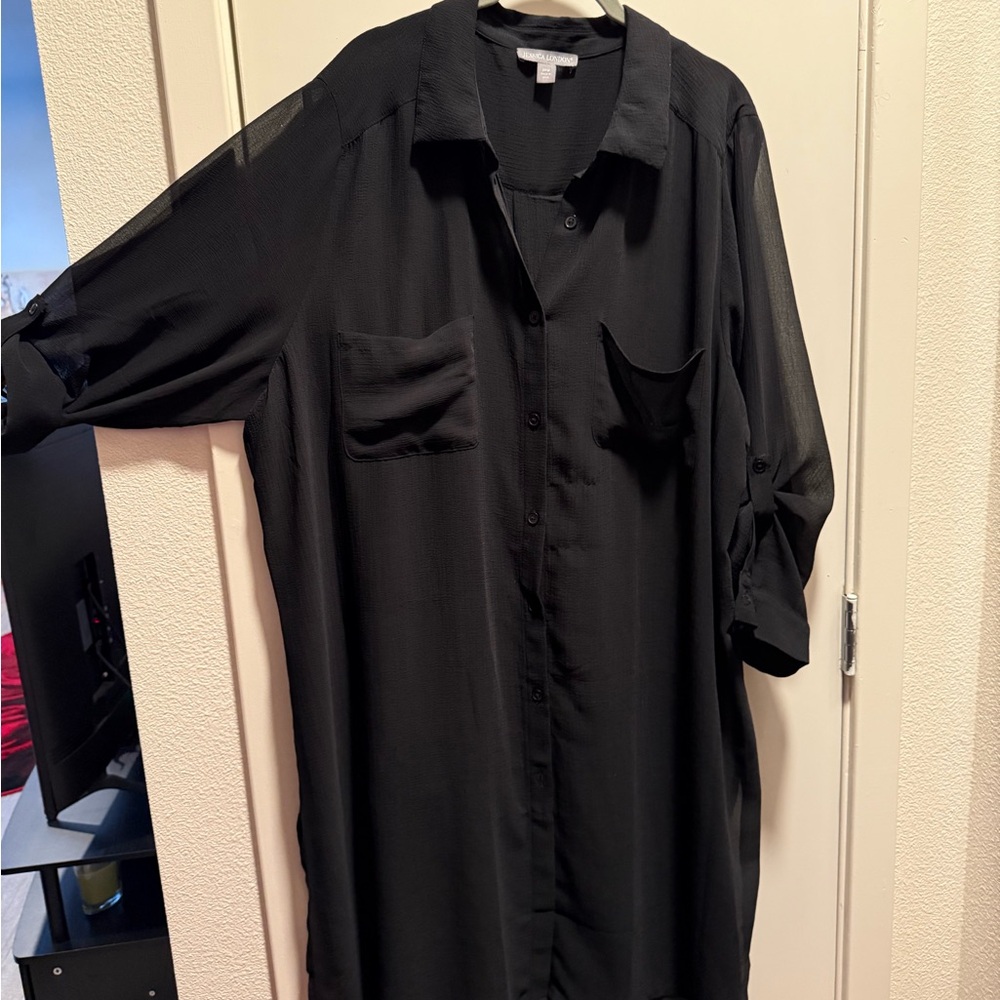 Jessica London Elegant Black Long Blouse